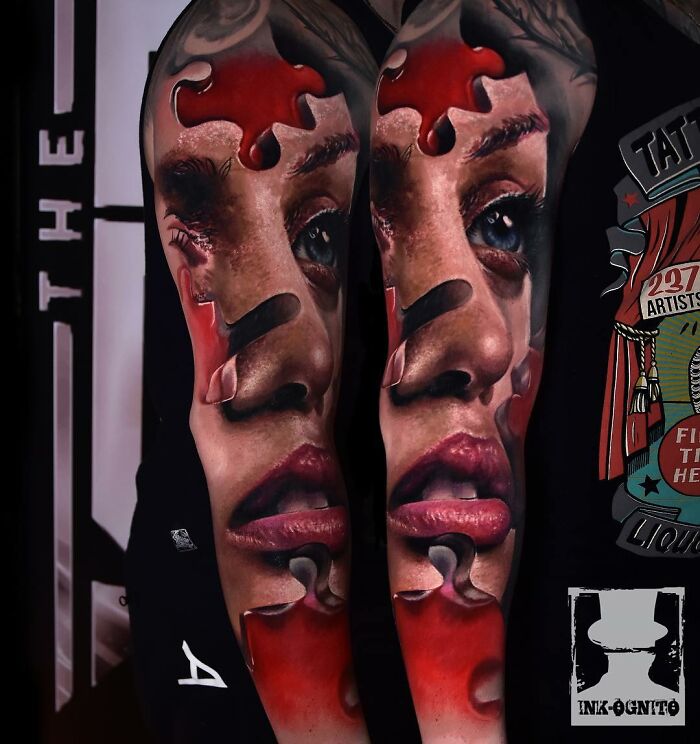 Artist Gets Tattoos That Look Like They've Been Imprinted On The Skin