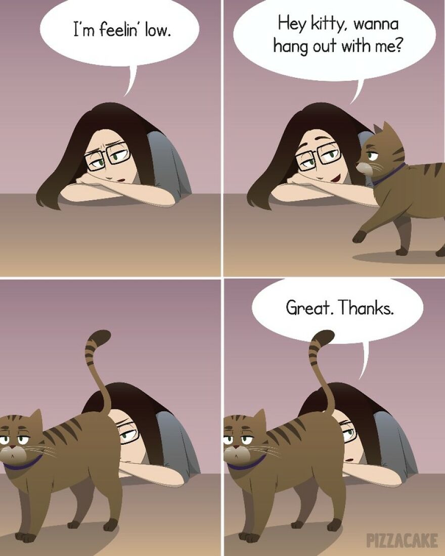 Artist Illustrates In A Fun Way Everyday Life With Her Family And An Adorable Adopted Cat