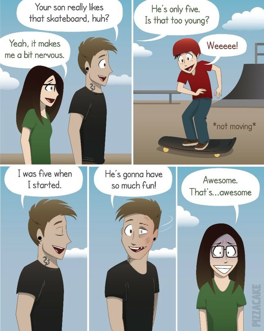 Artist Illustrates In A Fun Way Everyday Life With Her Family And An Adorable Adopted Cat