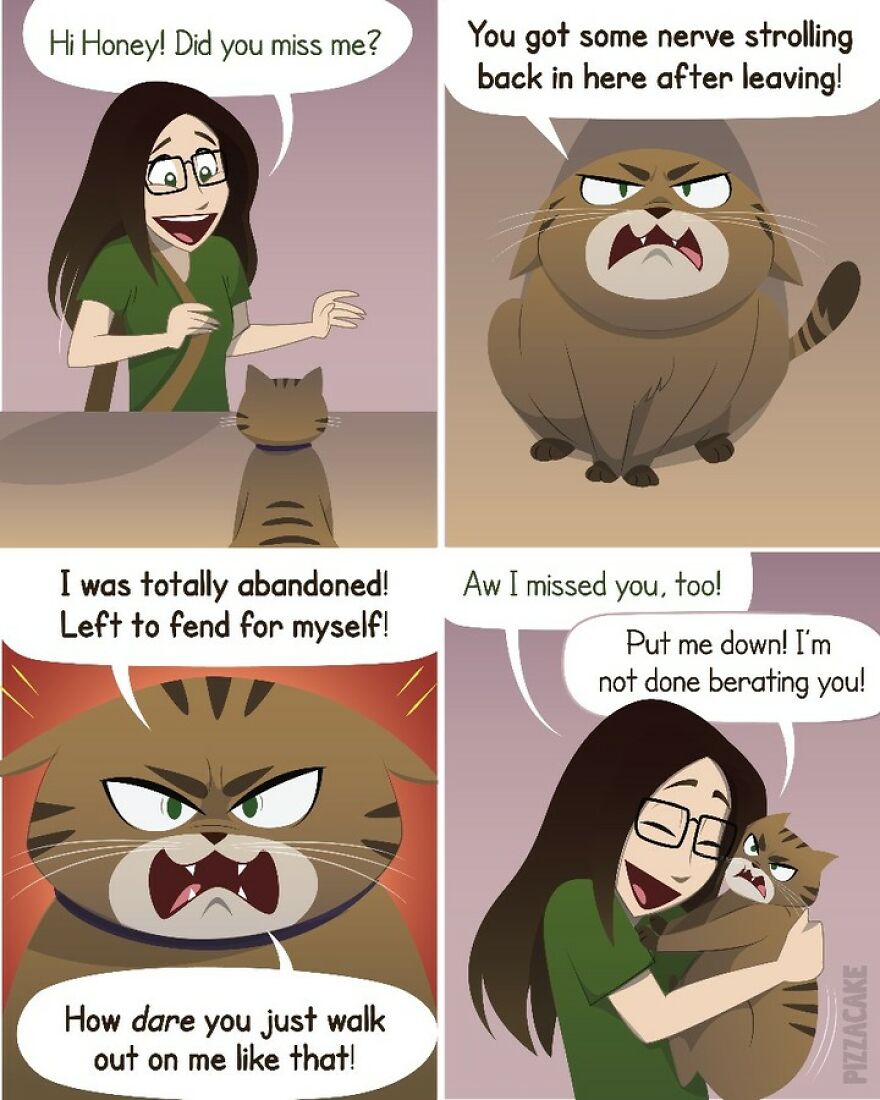 Artist Illustrates In A Fun Way Everyday Life With Her Family And An Adorable Adopted Cat