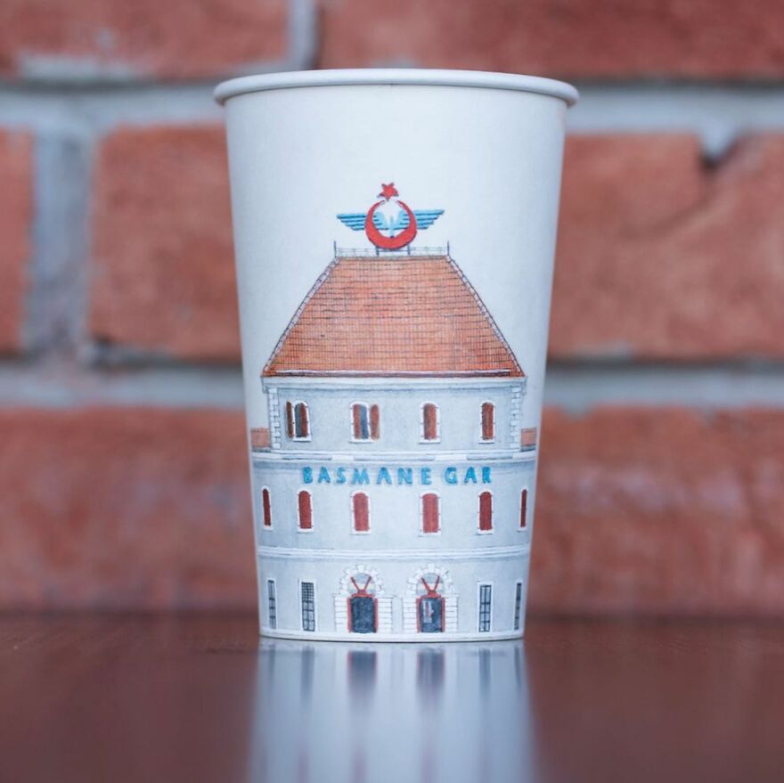 Artist Travels Around The World Drawing Incredible Places On Cardboard Cups (New Pics)