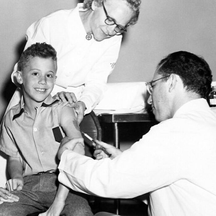 On This Day In 1953, Dr. Jonas Salk Announces The Polio Vaccine. In 1952, An Epidemic Year 58,000 Cases Were Reported In The United States With More Than 3,000 Deaths From Polio. The Common Treatments For The Disease Were An “Iron Lung” And Quarantine. Polio Is A Disease That Affects The Nervous System And As Of Result Caused Paralysis. Eventually Polio Cases In The Us Dropped Because Of The Vaccine And Today There Are Only A Few Cases In The Us.