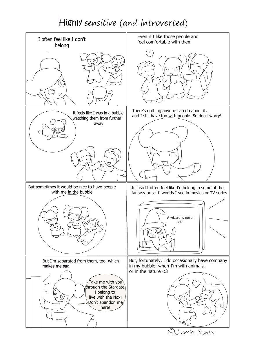 I Created Comics About Being A Highly Sensitive And Introverted Person