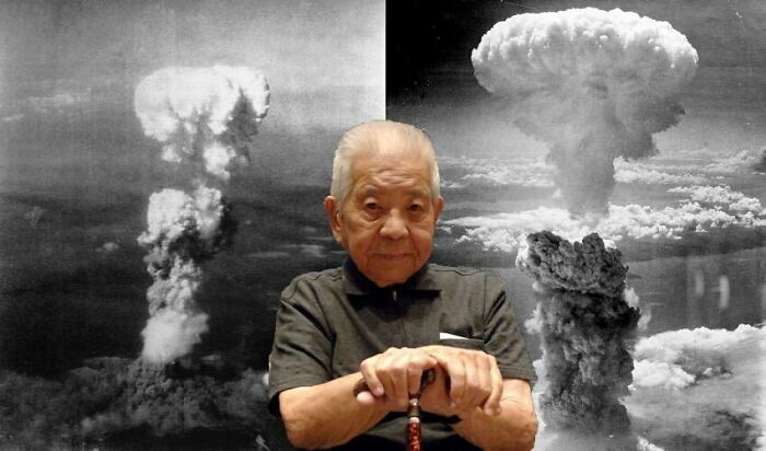 Meet Tsutomu Yamaguchi, The Man Who Survived Two Atomic Bombs. On August 6, 1945, Yamaguchi Was On His Way To Work When Suddenly The Sky Erupted In A Blaze Of Light. He Had Just Enough Time To Dive Into A Ditch Before An Ear-Splitting Boom Rang Out. The Shock Wave That Accompanied It Sucked Yamaguchi From The Ground, Spun Him In The Air Like A Tornado And Sent Him Hurtling Into A Nearby Potato Patch. 3 Days Later Yamaguchi Dragged Himself Out Of Bed To Report To Work. This Time He Had A Meeting In Nagasaki Where Another Bomb Dropped. Yamaguchi’s Double-Dose Of Radiation Took Its Toll. His Hair Fell Out, The Wounds On His Arms Turned Gangrenous, And He Began Vomiting Incessantly. Yamaguchi Passed Away In 2010 At 93 Years Old.