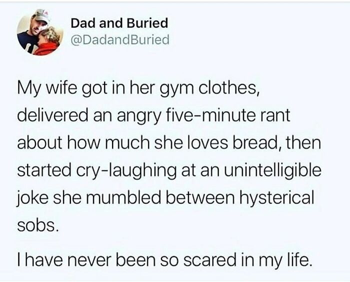 If This Doesn’t Sum Up My Relationship With Working Out And Eating I Don’t Know What Does!!!! Give Me All The Bread! Follow @dadandburied For More!
•
•
•
•
#letmelive #womenwholovefood #carbaholic #intuitiveeating #dietssuck #workingout #thestruggleisreal #dietandexercise #dietingproblems #indulgeandenjoy #bodypositive