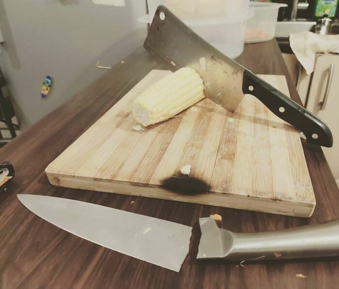 Never Use A Chef Knife As A Hammer. Well At Least It Didn't Flew