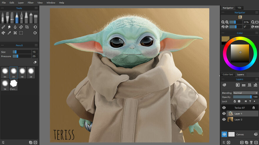 Digital Color Pencil Drawings Of Marvel Characters