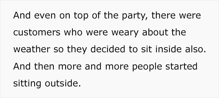“A Cosmo In One Hand And Filet Mignon In Another”: Rude Karen Won’t Listen To Waiter’s Warning About Rain, Loses The Table For The Whole Group “A Cosmo In One Hand And Filet Mignon In Another”: Rude Karen Won’t Listen To Waiter’s Warning About Rain, Loses The Table For The Whole Group