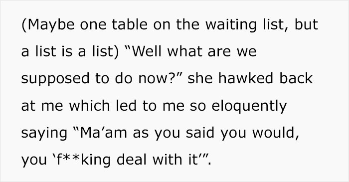 “A Cosmo In One Hand And Filet Mignon In Another”: Rude Karen Won’t Listen To Waiter’s Warning About Rain, Loses The Table For The Whole Group “A Cosmo In One Hand And Filet Mignon In Another”: Rude Karen Won’t Listen To Waiter’s Warning About Rain, Loses The Table For The Whole Group