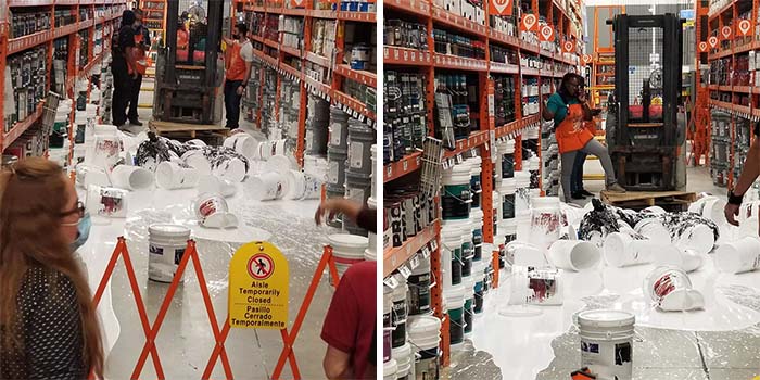 Labor Day Fiasco At Home Depot. Someone Is Clearly Not Having A Good Day