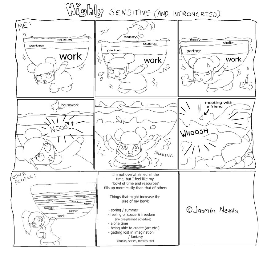 I Created Comics About Being A Highly Sensitive And Introverted Person