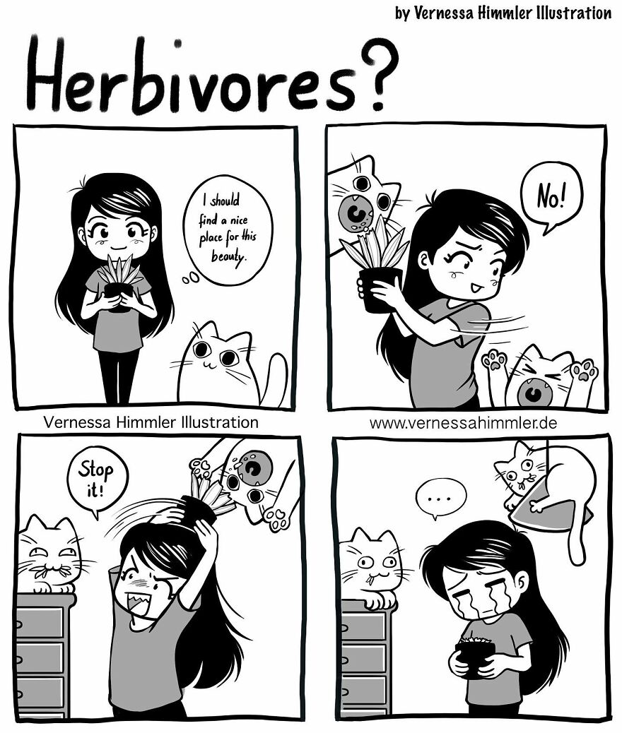 Illustrator Shares Her Daily Life With Two Cats In Fun Comic