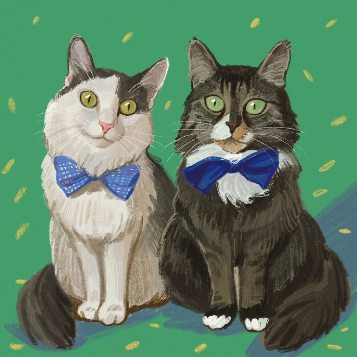 We Drew 7 Adorable Pet Portraits As A Gift For Pet Owners