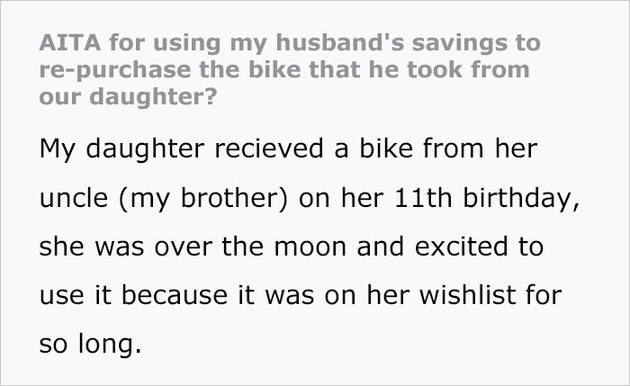 Mom Deliberately Takes Her Husband’s Savings After He Selfishly Returns His 11 Y.O. Daughter’s Gift To Use The Money On Something ‘Useful’