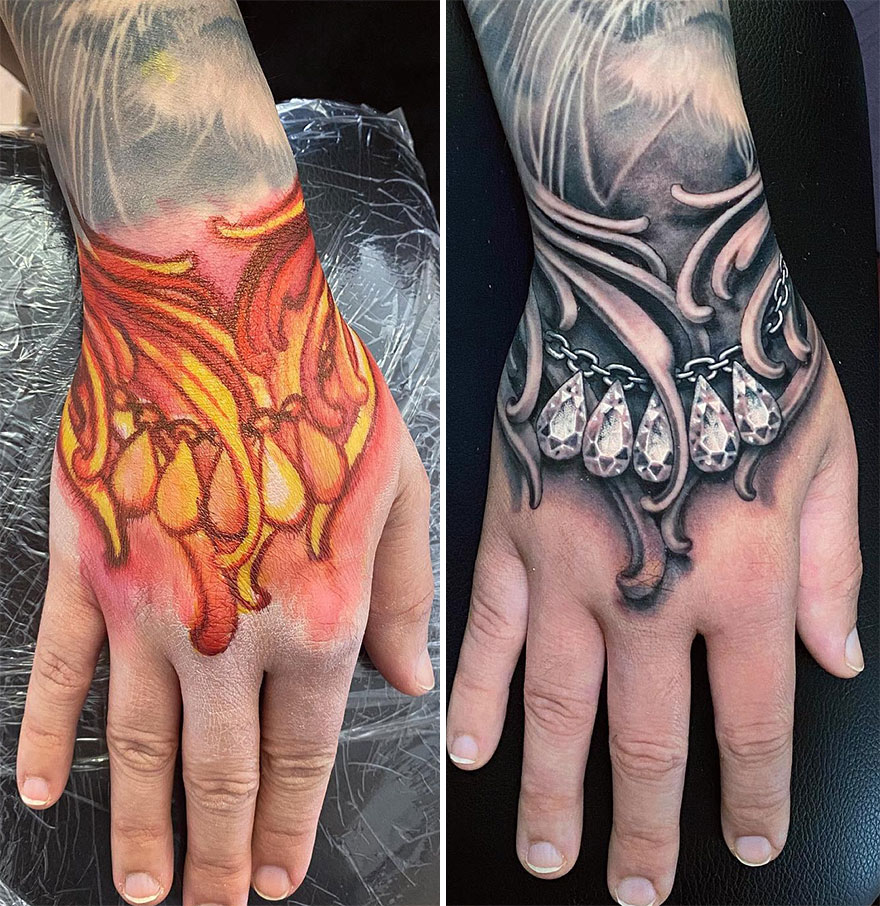 American Tattoo Artist Creates Amazing Tattoos That Imitate Jewelry On The Body