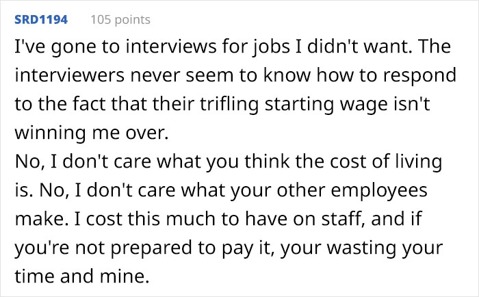 Folks Are Praising This Guy Who's Been Going To Job Interviews Pretending To Be The Perfect Candidate And Walking Out Saying The Pay Is Too Low