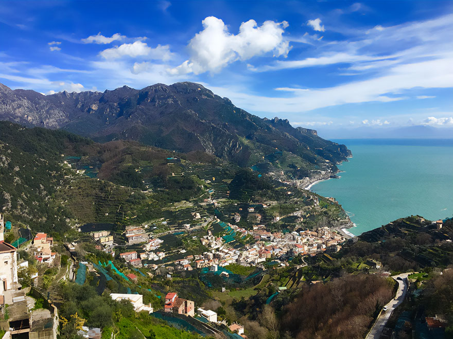 View From The Window Of My Airbnb In Ravello, Italy