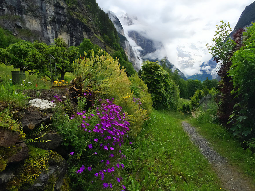 Hiking Path In Switzerland