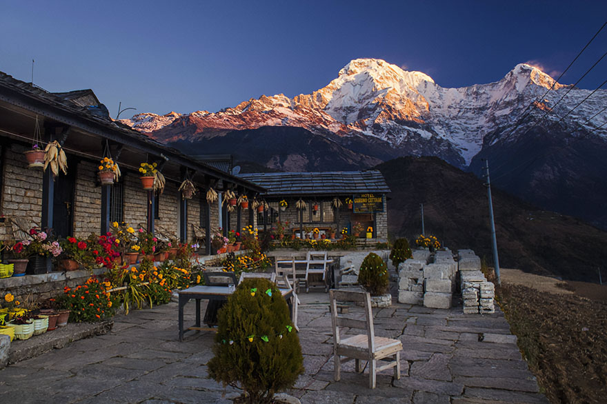 The View Outside My $12 Dollar A Night Teahouse In Ghandruk, Nepal