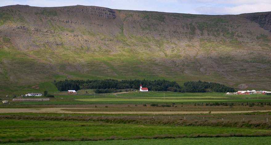 Remote Church With A Red Roof, Iceland