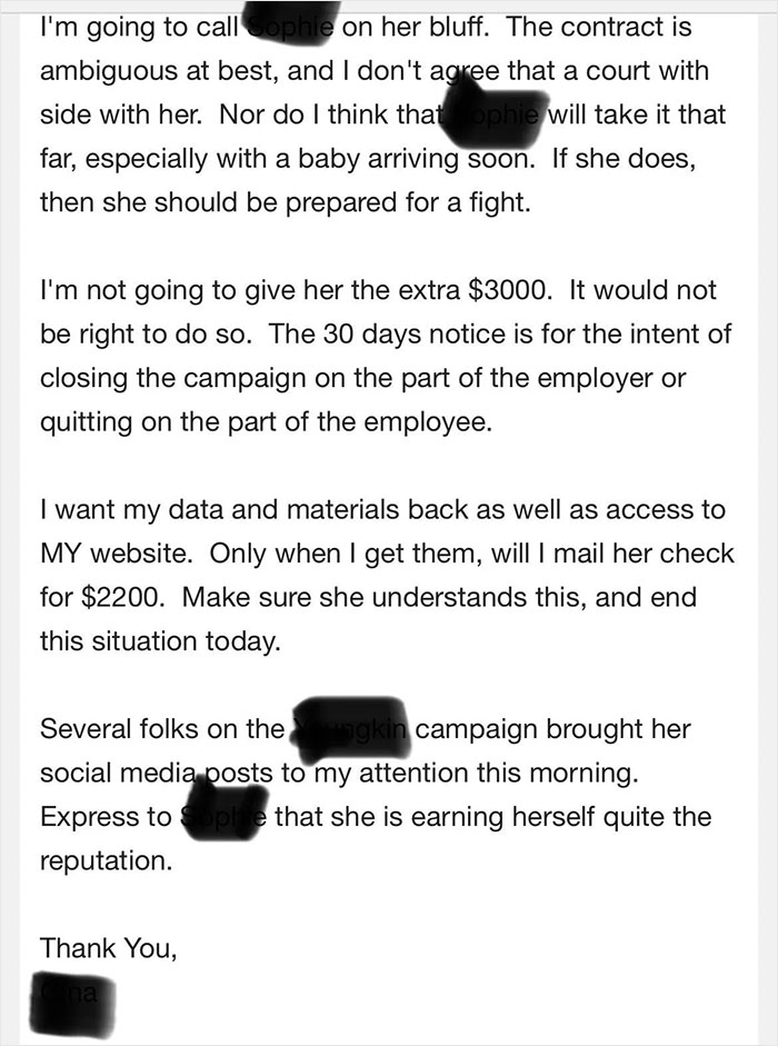 Pregnant Employee Is Sick And Tired Of Boss Not Paying Her, Forwards Her Nasty E-mail She Sent Her And Everyone Quits Pregnant Employee Is Sick And Tired Of Boss Not Paying Her, Forwards Her Nasty E-mail She Sent Her And Everyone Quits