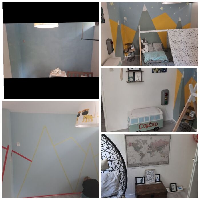 Before And After Of My Son's Room. I Didn't Have Any Real Before Pics.