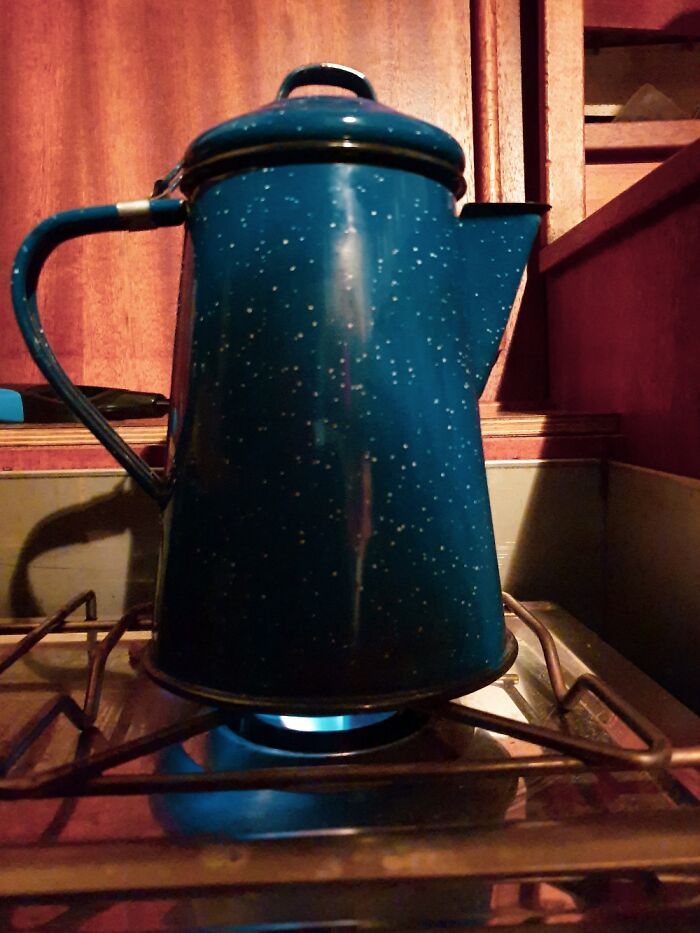 Making A Fresh Cup Of Coffee Onboard...