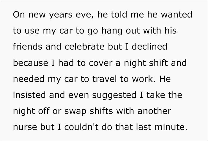 A Healthcare Worker Called The Police On Her S.o. After He Took Her Car To Celebrate New Year’s Eve Right Before Her Night Shift