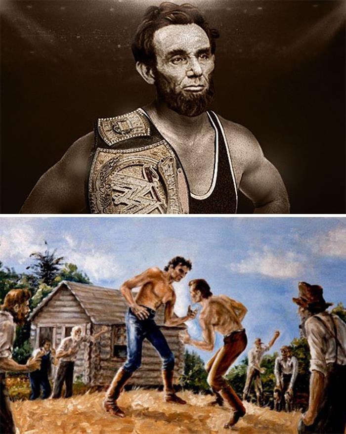 Before He Became President, Abraham Lincoln Was A Dominant Wrestler. Thanks To His Long Limbs, In Approximately 300 Matches Lincoln Was Only Defeated Once. Lincoln Was Known For Talking Trash In The Ring And Even Challenged An Entire Crowd: “I’m The Big Buck Of This Lick. If Any Of You Want To Try It, Come On And Whet Your Horns.” At 21 Years Old, Lincoln Was The Wrestling Champion Of His County In Illinois. In 1992, Lincoln Was Honored In The National Wrestling Hall Of Fame.