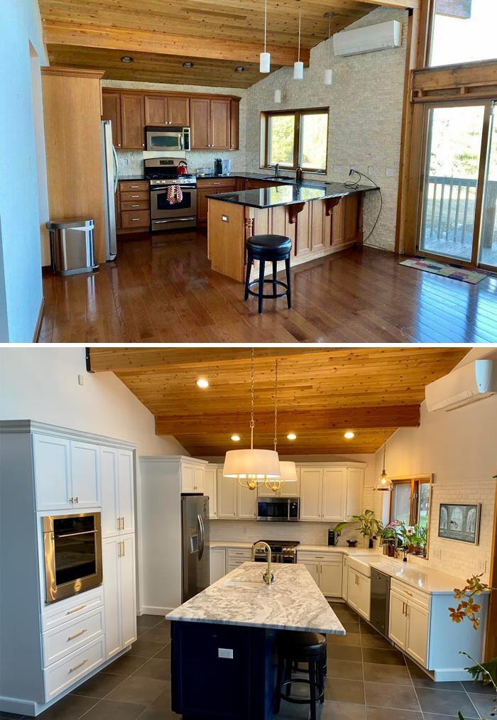 I Remodeled My Parent’s Upstate NY Kitchen During Covid. I Did A Lot Of This By Hand, Myself And This Is My First Time Ever Doing Anything Like It. I Had A Blast. Would Love To Hear Your Thoughts! Before And After(S) Below!
