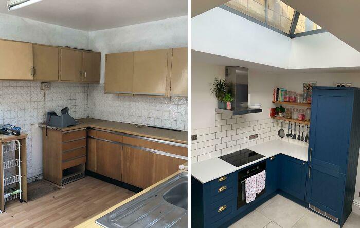 Nuestra renovación de la cocina en Bath, Inglaterra, antes y después