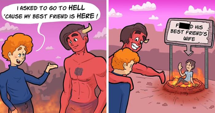 19 Comics With Absurd Situations And Unexpected Endings Made By This Artist
