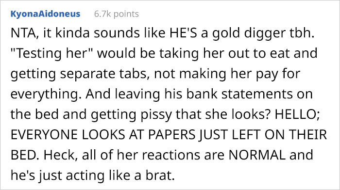 Woman Leaves Her BF After He Puts Her Through Series Of “Tests” To See If She’s Not With Him Only For His Money, Sister Thinks He Got What He Deserved Woman Leaves Her BF After He Puts Her Through Series Of “Tests” To See If She’s Not With Him Only For His Money, Sister Thinks He Got What He Deserved