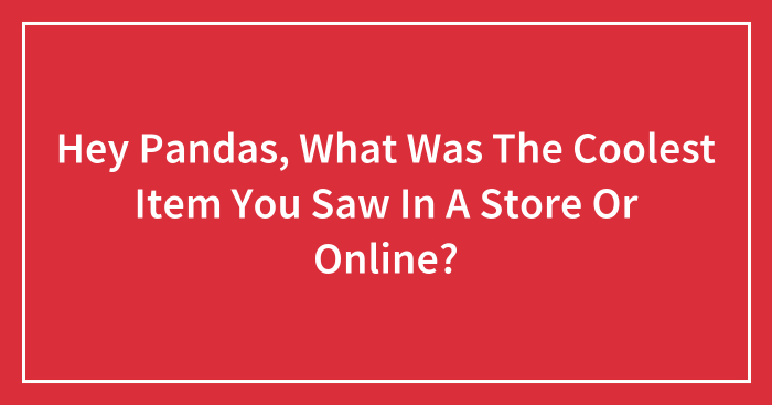 Hey Pandas, What Was The Coolest Item You Saw In A Store Or Online?