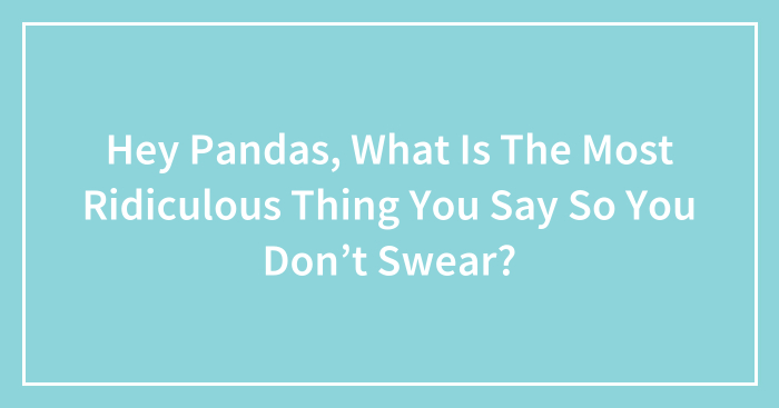 Hey Pandas, What Is The Most Ridiculous Thing You Say So You Don’t Swear? (Closed)