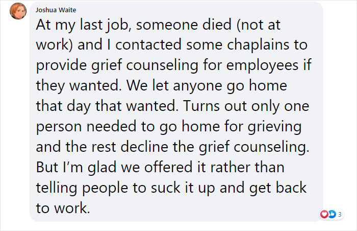 Worker Shares Email Which Says They Might Be Fired For Discussing Colleague's Passing, And It Goes Viral