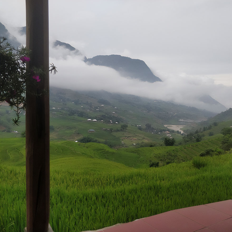 The View From My Homestay In Sapa, Vietnam