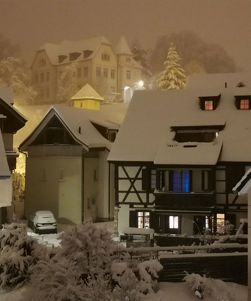 The View From My Home Office This Evening. I Love Snow