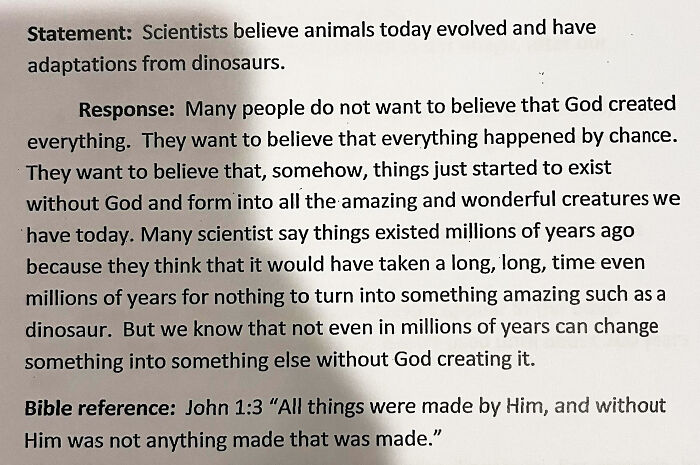 Dad Shows The Ridiculous Anti-Science Project His Daughter Got At A Texan School Dad Shows The Ridiculous Anti-Science Project His Daughter Got At A Texan School