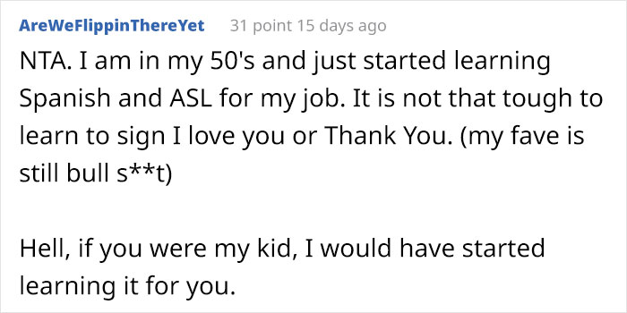 Deaf Daughter Begs Parents To Learn Sign Language For Years, Finally Gives Them An Ultimatum After They Refuse Yet Again Deaf Daughter Begs Parents To Learn Sign Language For Years, Finally Gives Them An Ultimatum After They Refuse Yet Again