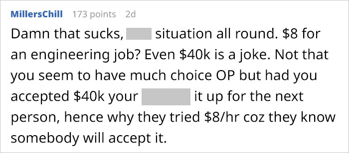 Engineer Is Fuming After The Hiring Team Changes His Promised Salary Of $40,000 To An $8/Hour Contract On The Interview Day Engineer Is Fuming After The Hiring Team Changes His Promised Salary Of $40,000 To An $8/Hour Contract On The Interview Day