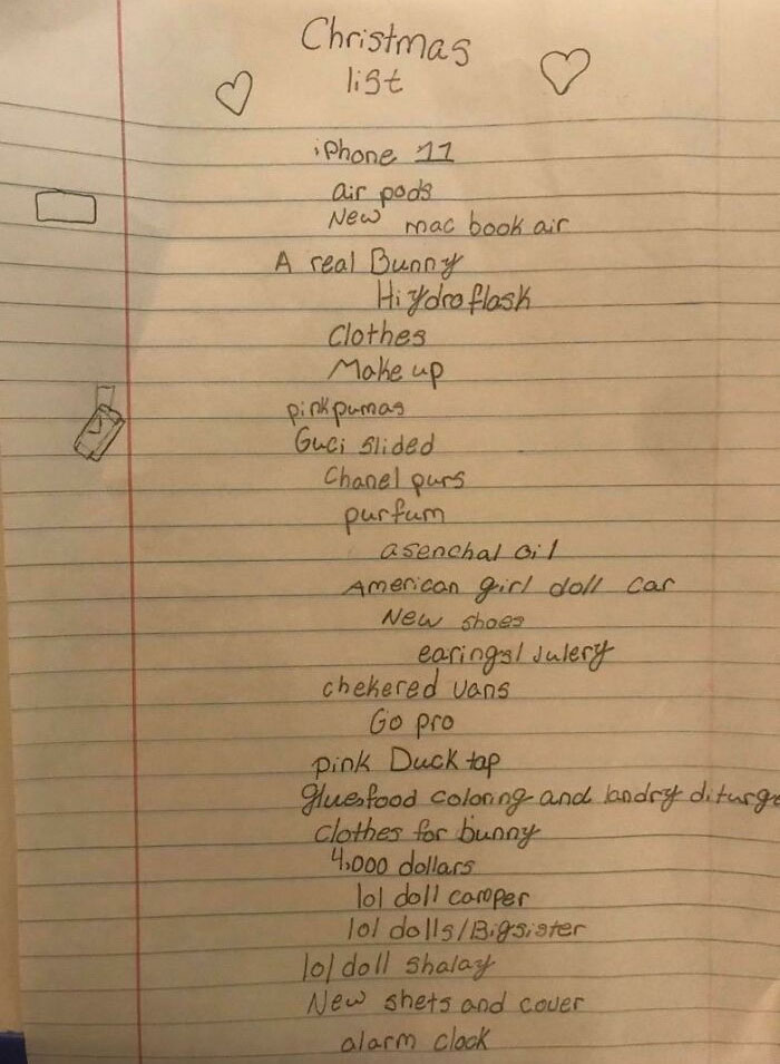 This 10-Year-Old's Christmas List