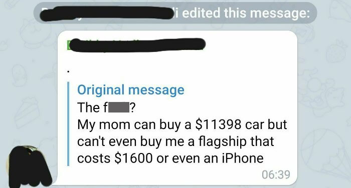 Entitled Kid Jealous Of His Mom Getting A Car
