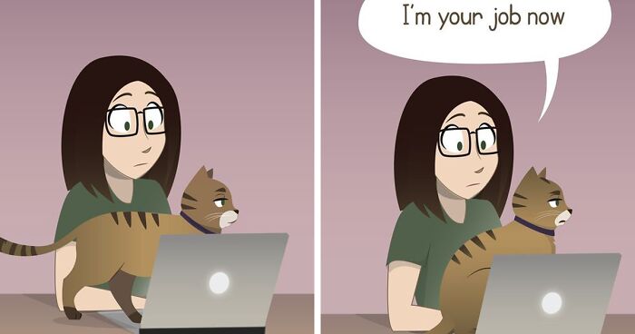 Artist Shares Her Best 40 Comics That Show What Family Life With A Feisty  Cat Is Like | Bored Panda