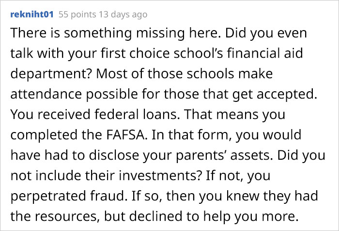 23 Y.O. Son Tells His Parents He’ll Never Speak To Them Again After Finding Out They’re Paying For Sister’s Education Yet Didn’t Pay For His 23 Y.O. Son Tells His Parents He’ll Never Speak To Them Again After Finding Out They’re Paying For Sister’s Education Yet Didn’t Pay For His