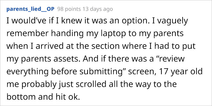 23 Y.O. Son Tells His Parents He’ll Never Speak To Them Again After Finding Out They’re Paying For Sister’s Education Yet Didn’t Pay For His 23 Y.O. Son Tells His Parents He’ll Never Speak To Them Again After Finding Out They’re Paying For Sister’s Education Yet Didn’t Pay For His