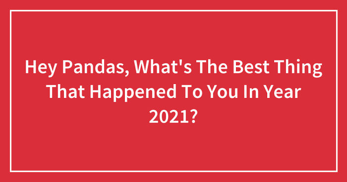 Hey Pandas, What’s The Best Thing That Happened To You In Year 2021? (Closed)