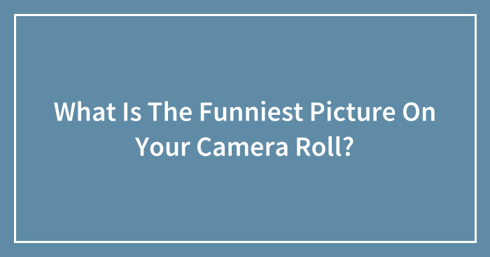 What Is The Funniest Picture On Your Camera Roll?