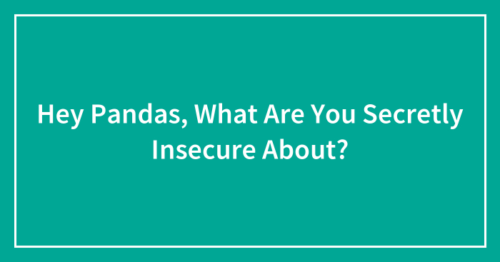 Hey Pandas, What Are You Secretly Insecure About? (Closed)