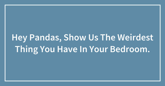 Hey Pandas, Show Us The Weirdest Thing You Have In Your Bedroom.